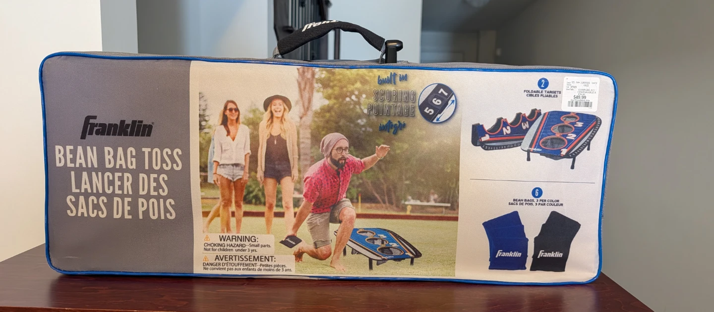 Franklin 3-Hole Bean Bag Toss – 2 Foldable Targets, Carry Bag