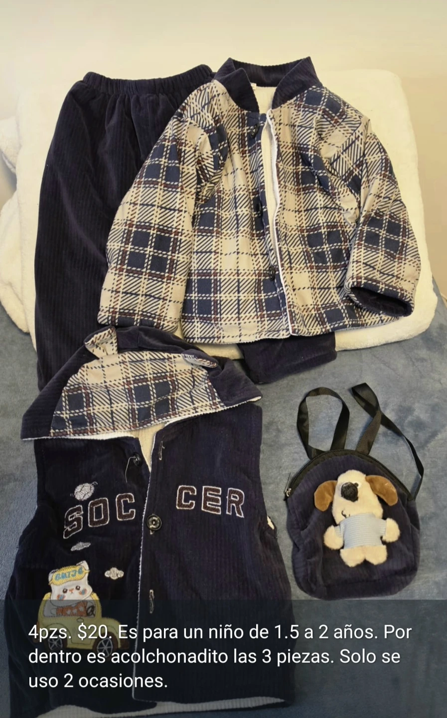 4-Piece Toddler Corduroy Outfit Set