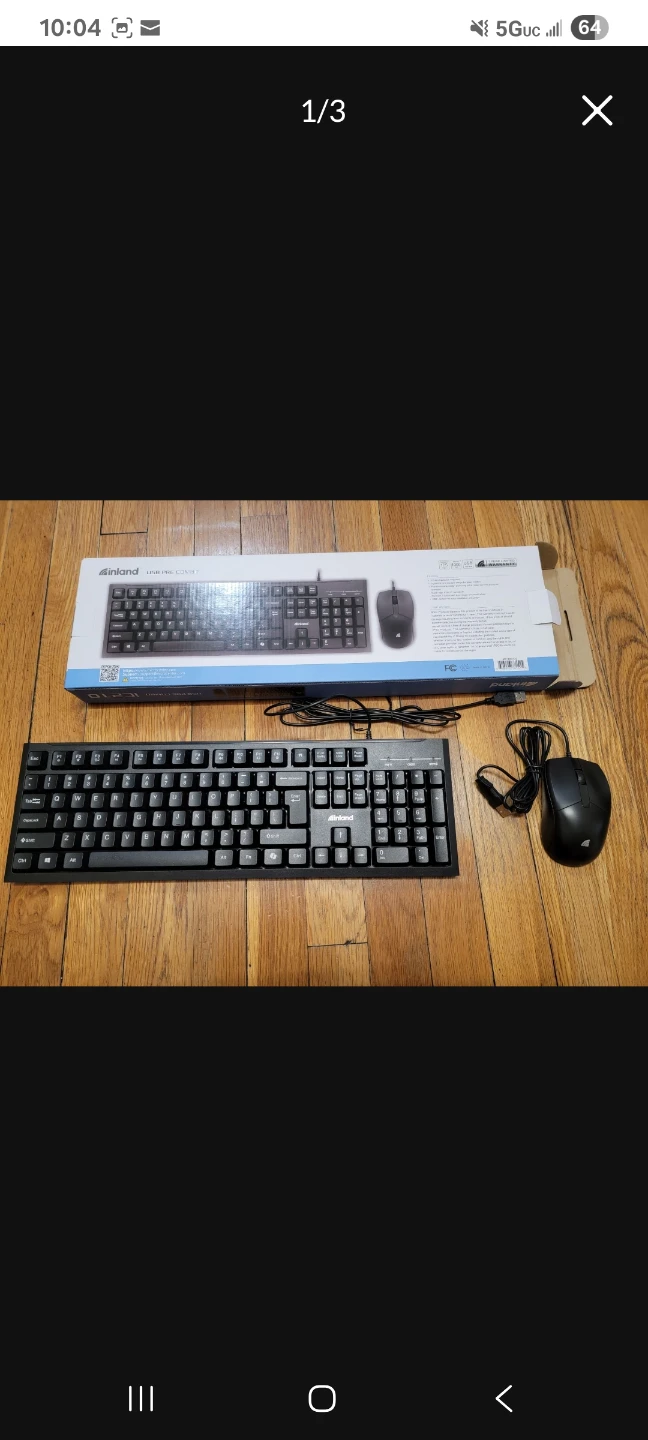 Inland USB Wired Keyboard and Mouse Combo