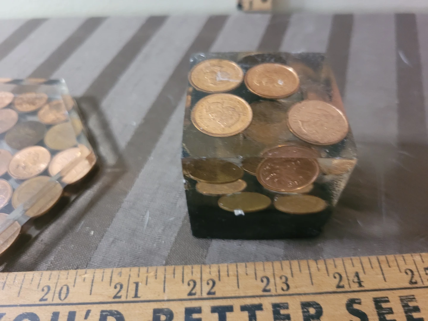 Resin Coin Coasters and Paperweight Set - photo 2