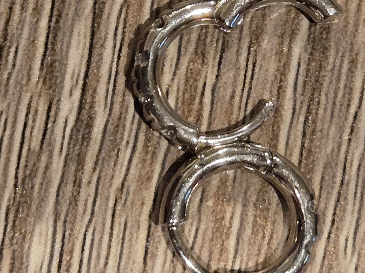 Silver-toned hoop earrings