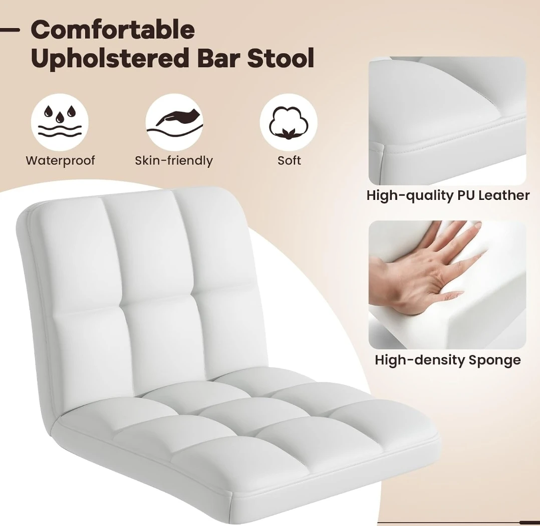 Height-Adjustable Swivel Bar Stool - photo 3