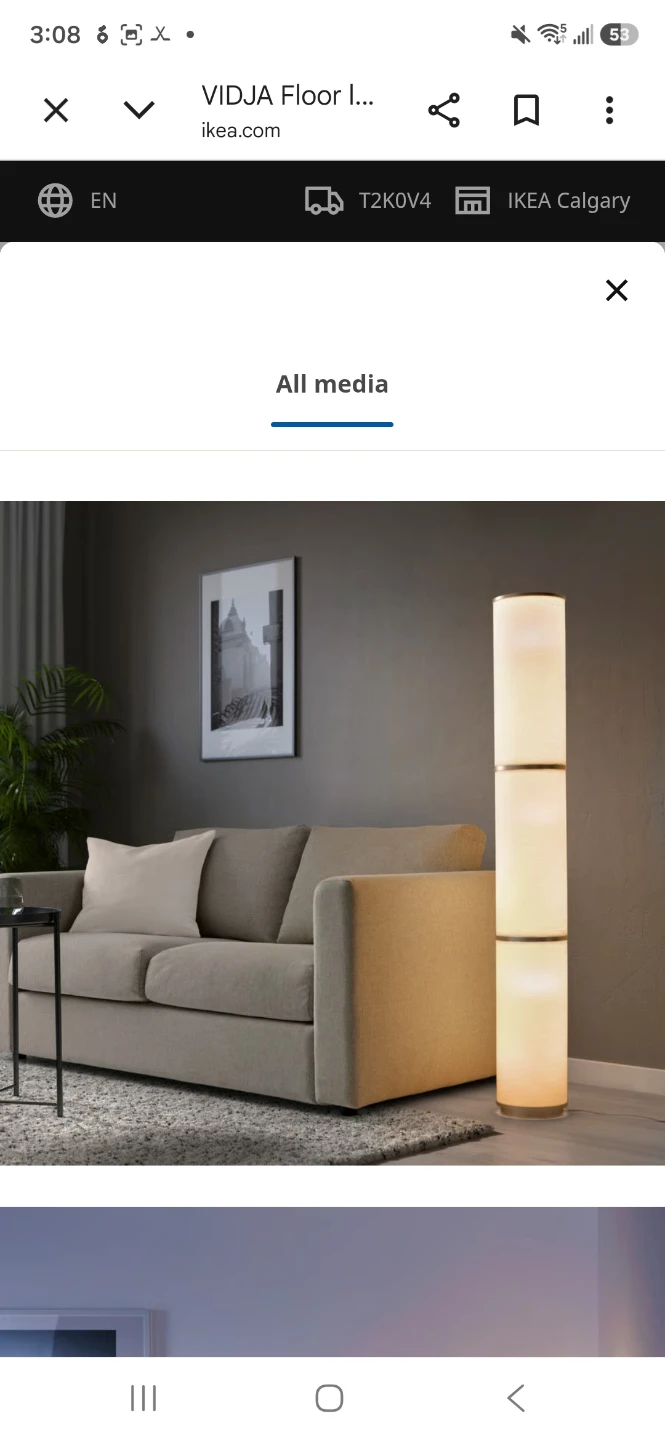 Vidja Ikea Modern Cylinder Floor Lamp - photo 4