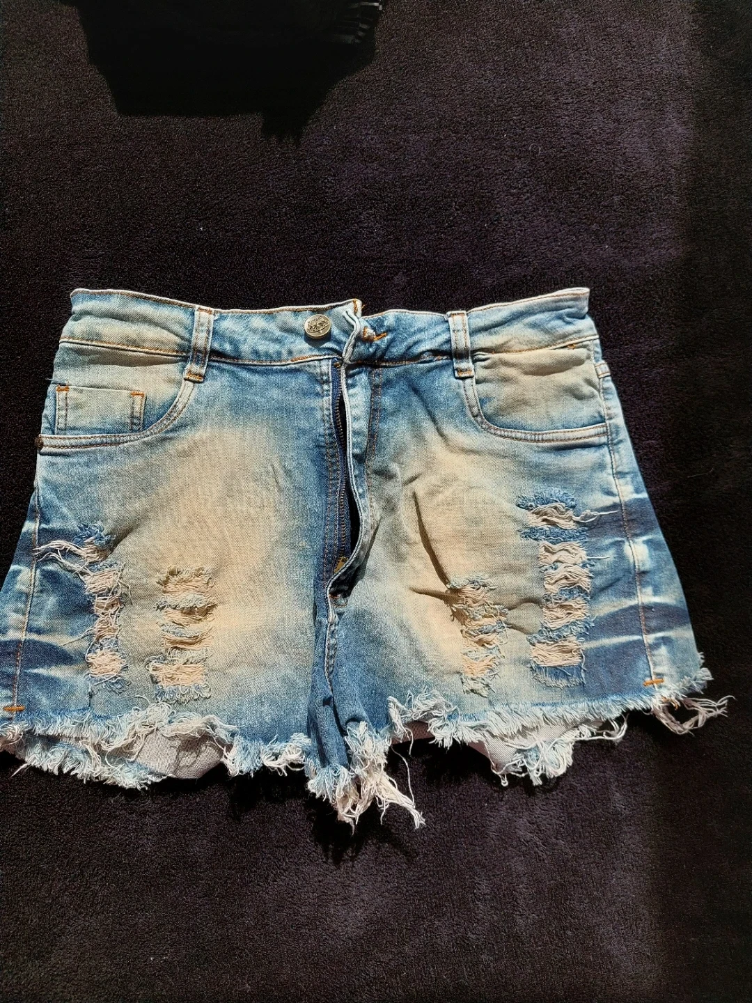 Carmen Distressed Denim Shorts