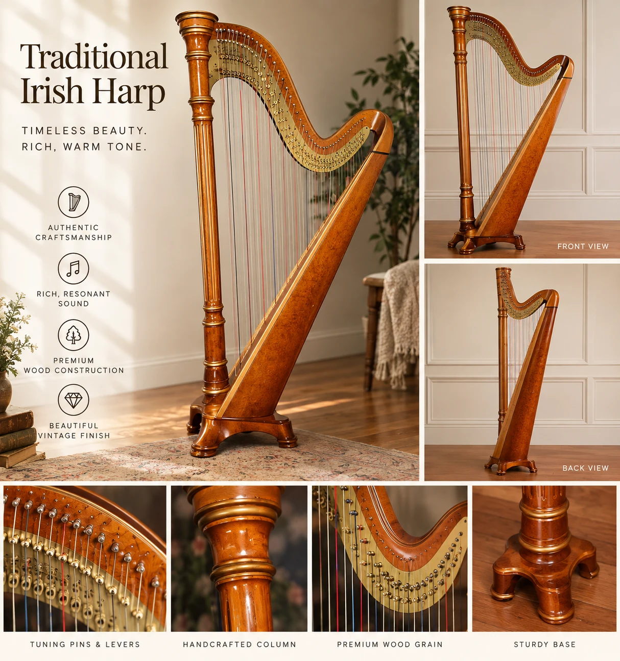 Traditional Irish Harp