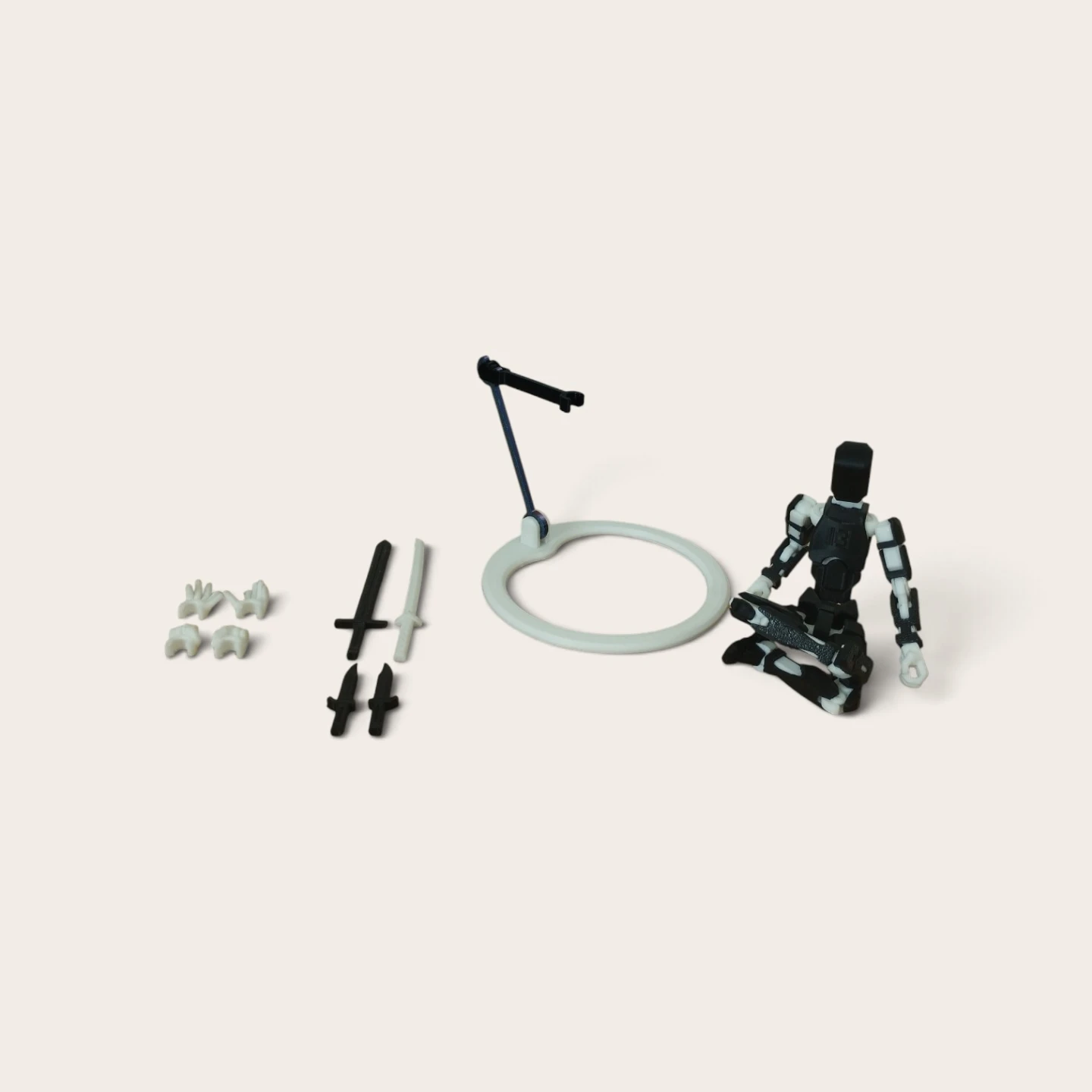 Black and White Posable Action Figure dummy 13