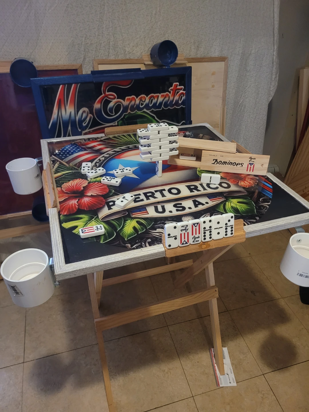 Customs Dominoes table