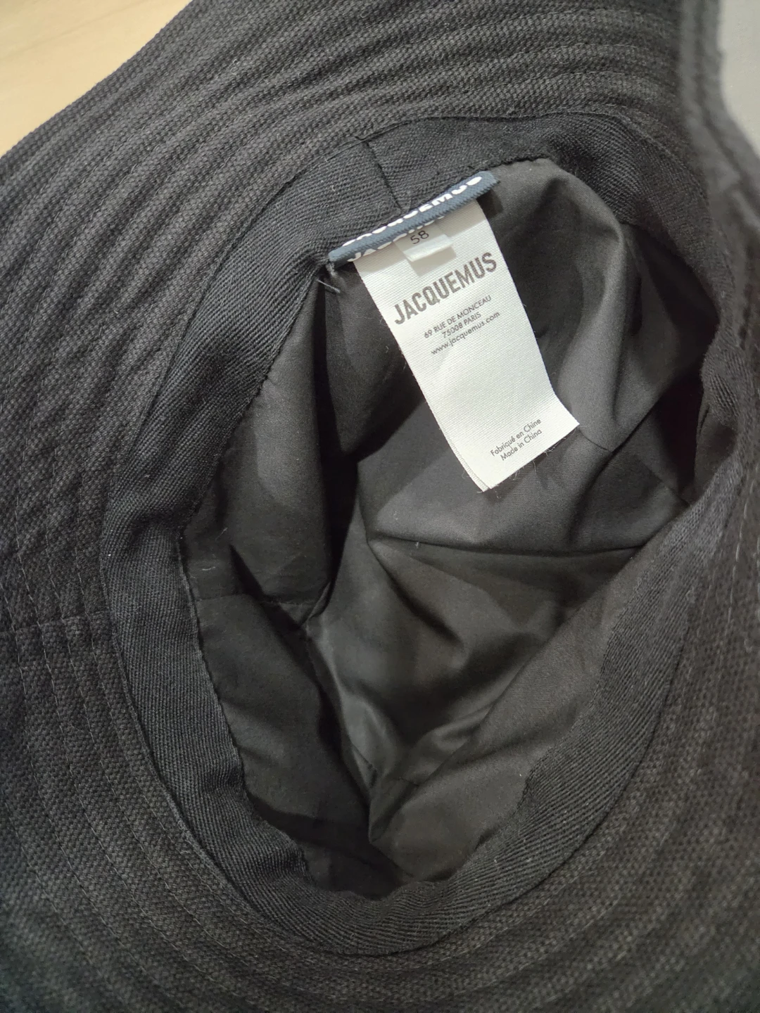 Jacquemus black le Bob bucket hat 58 size - photo 3