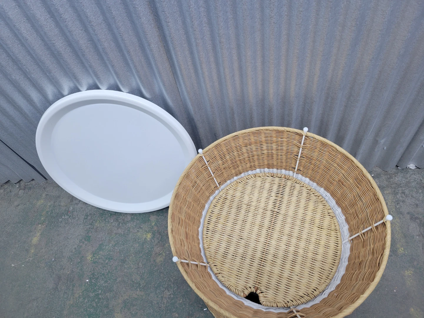 Wicker Storage Side Table - photo 3