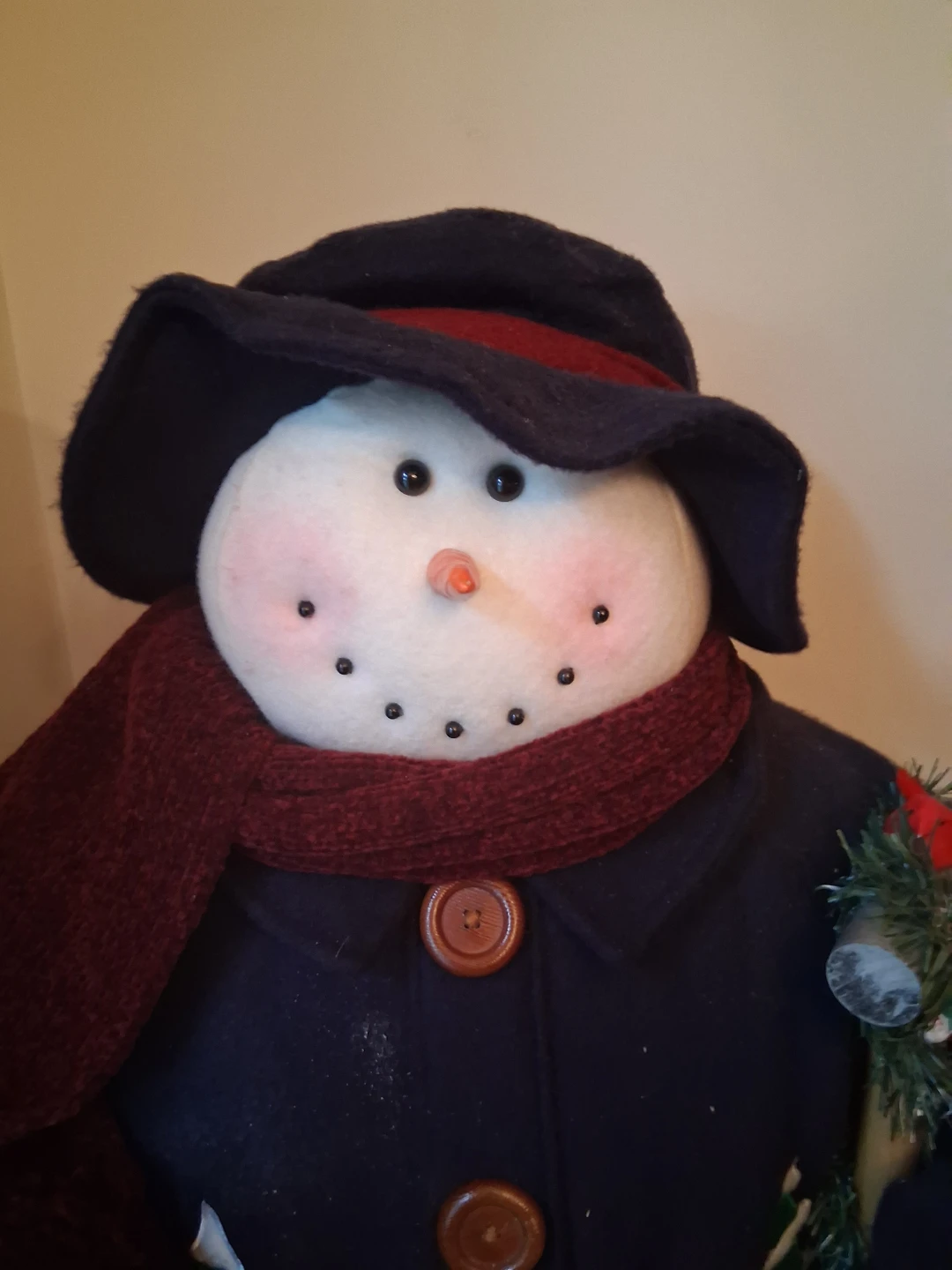 Large Decorative Christmas Snowman Figure - photo 2