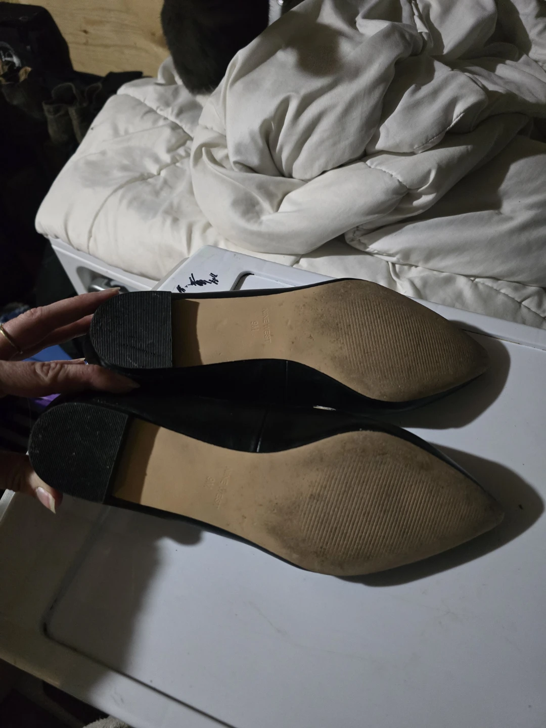 Nine West black leather loafers - photo 2