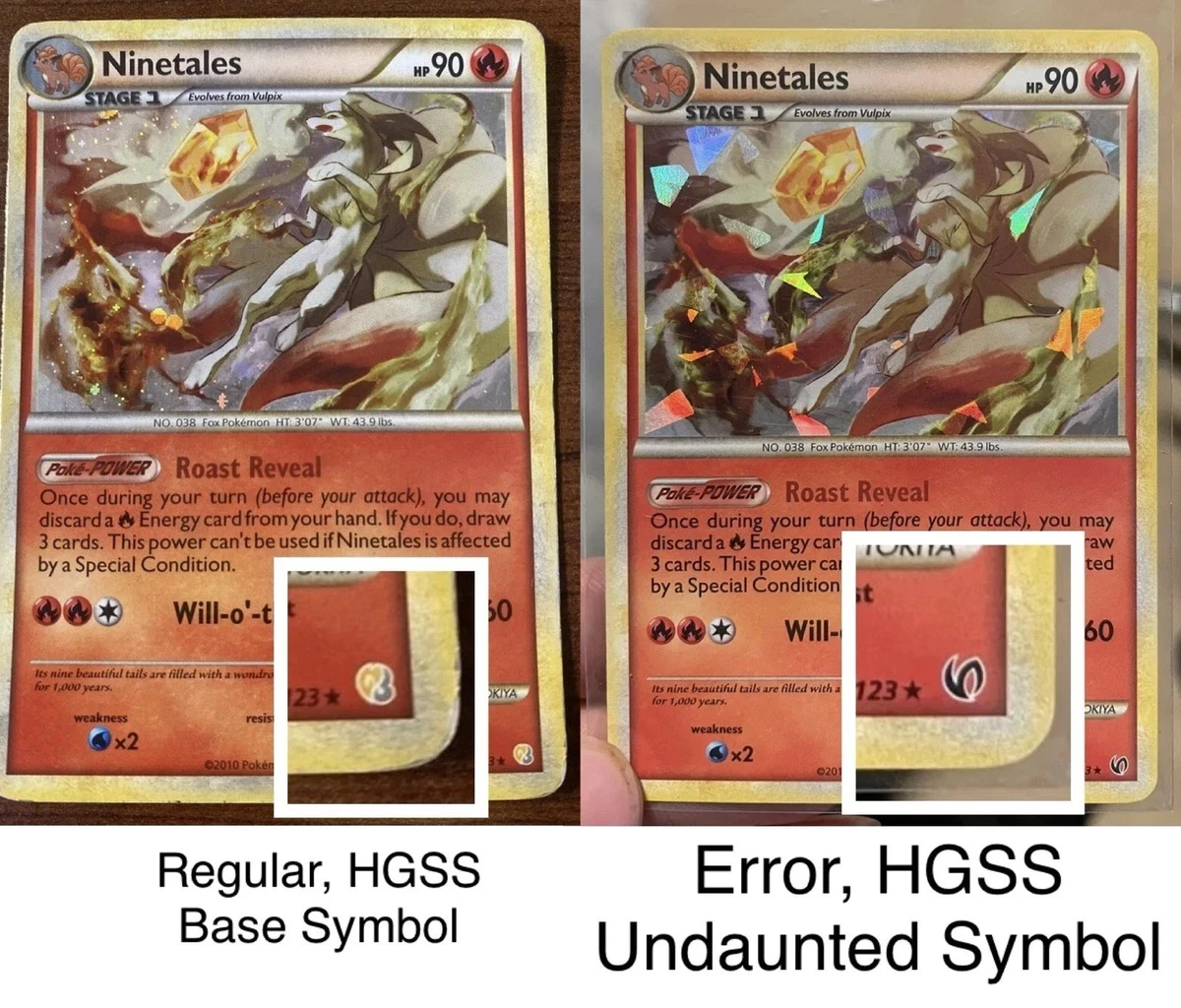 (Open to offers) Rare Error Misprint Ninetales 7/123 Cracked Ice - photo 3