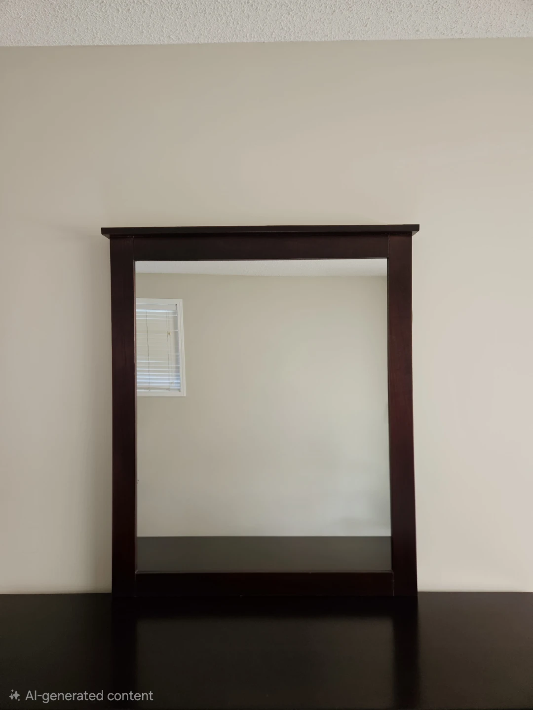 Solid Dark Wood Six-Drawer Dresser with Attached Mirror - photo 2