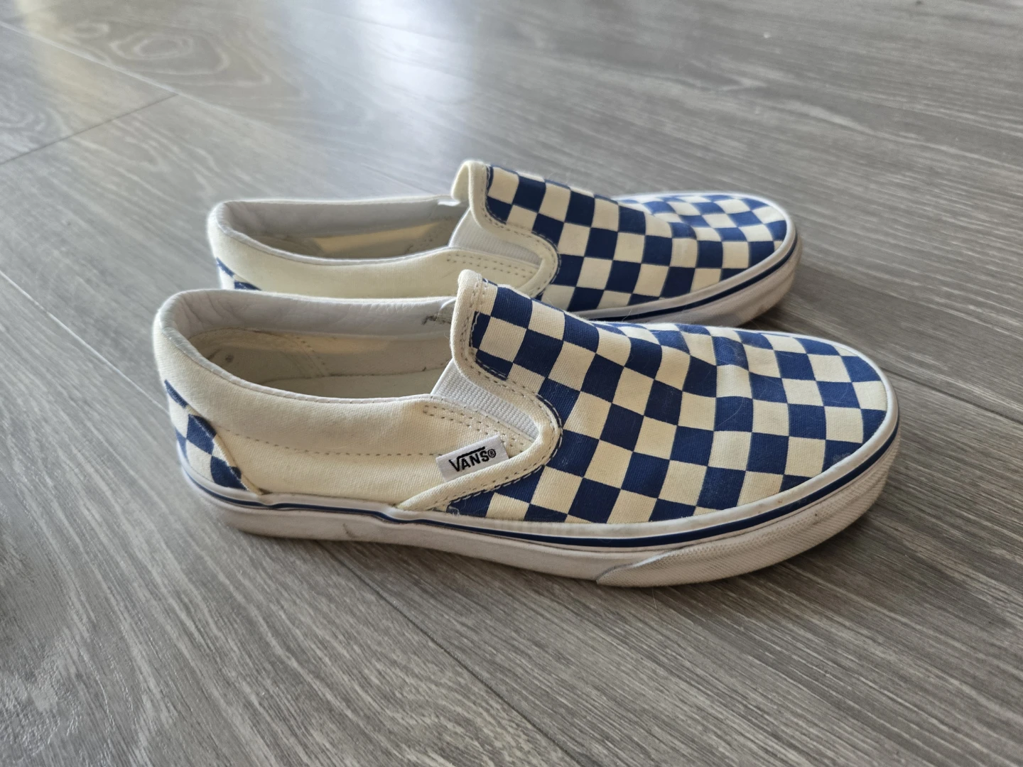 Vans Checkerboard Slip-On Shoes Blue/White - photo 2
