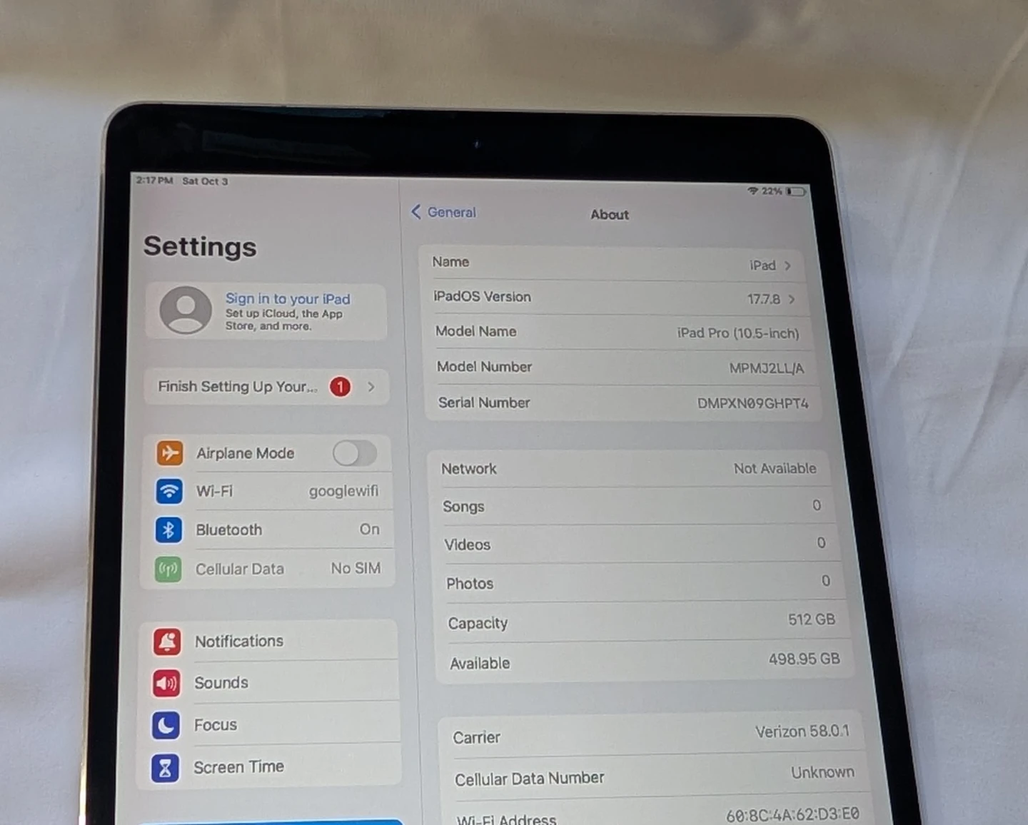 APPLE iPad PRO 10.5 512GB WIFI + CELLULAR - photo 2