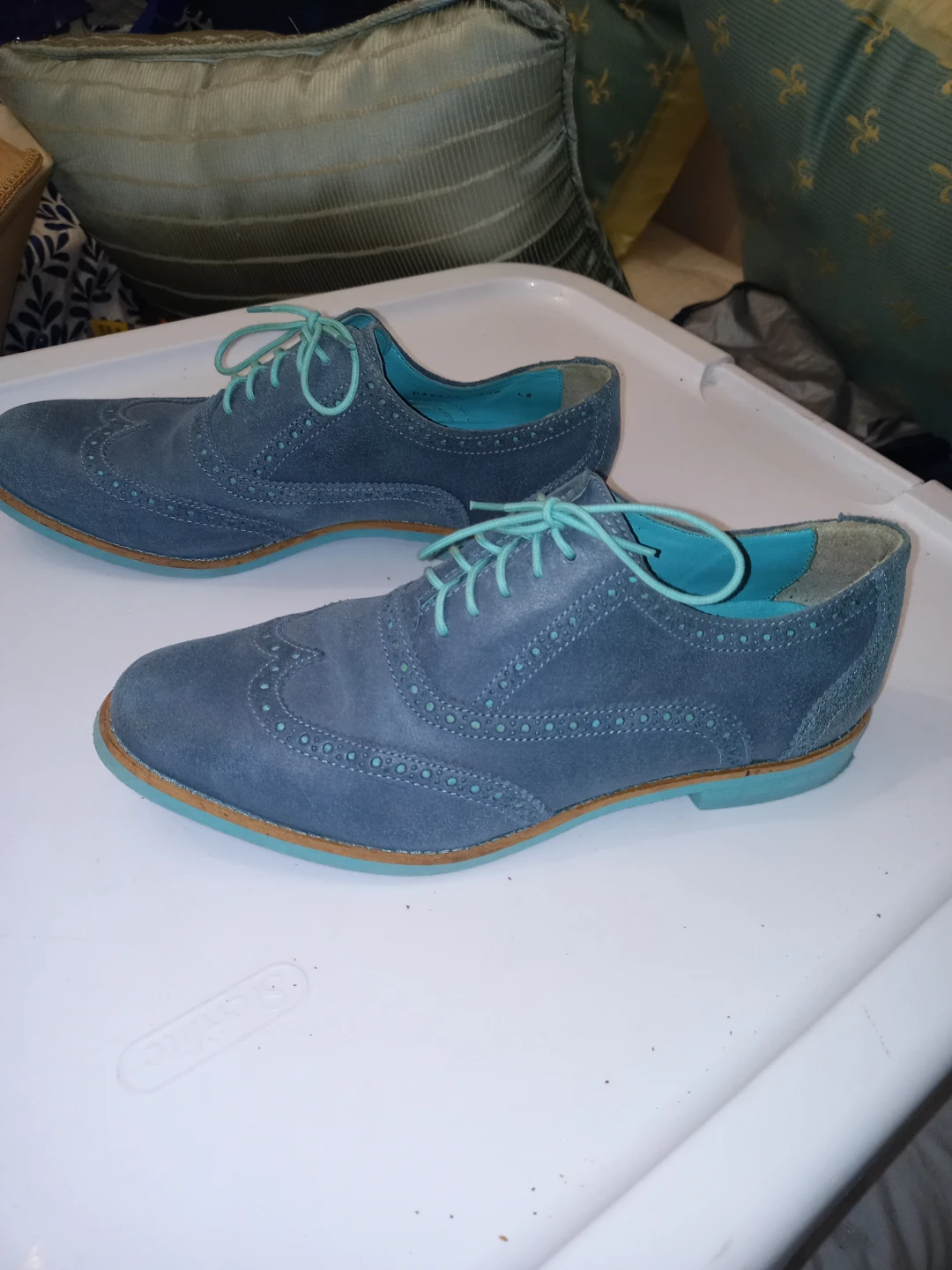 Cole Haan Blue Suede Shoes Men's - Size 9 1/2