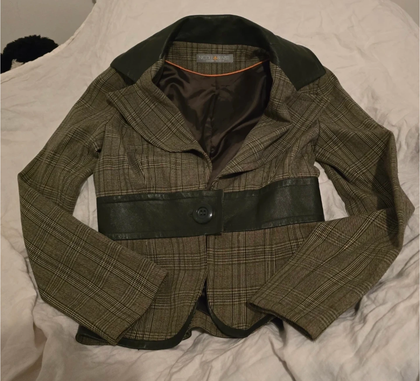 Nicole Benisti Plaid Jacket Blazer