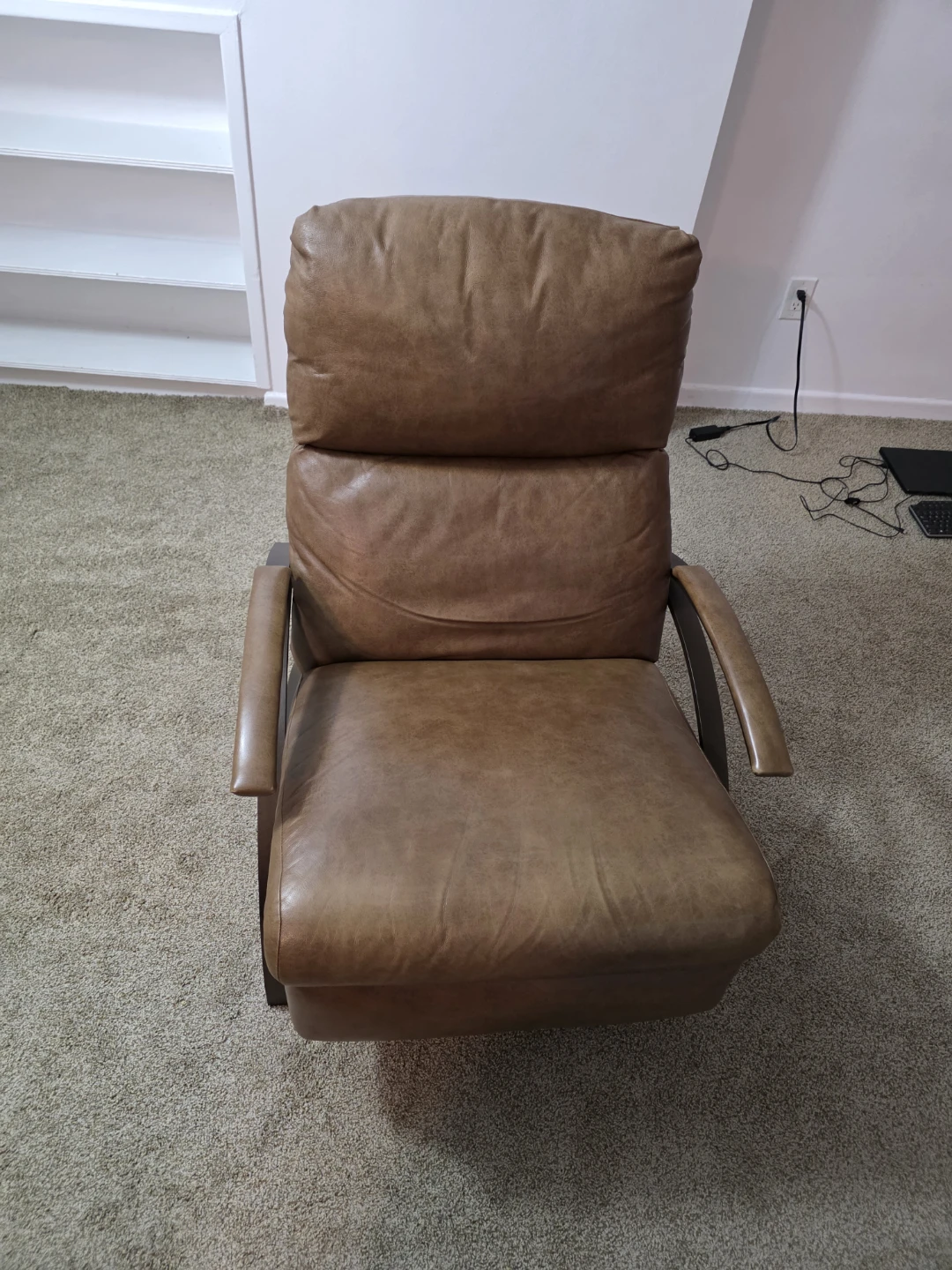 Brown Leather Reclining Armchair - photo 5