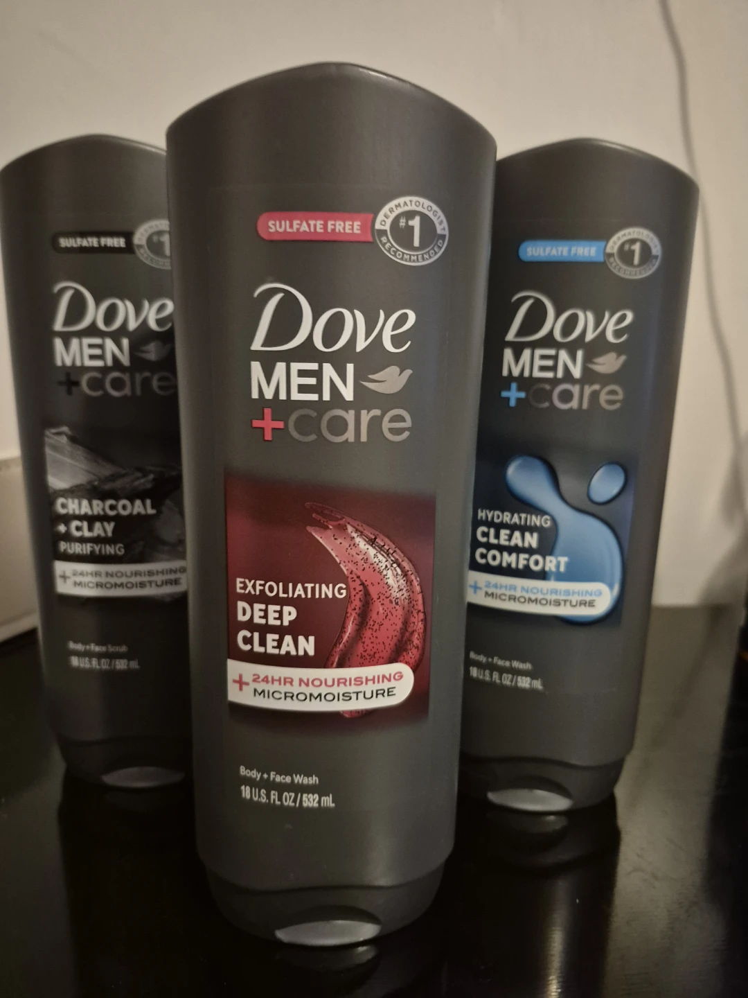 Dove Men+Care Body and Face Wash 3-Pack