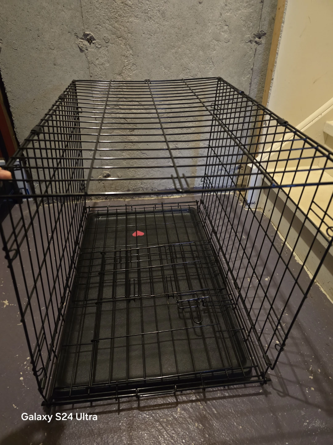 Black Metal Pet Crate Medium Sized Dog