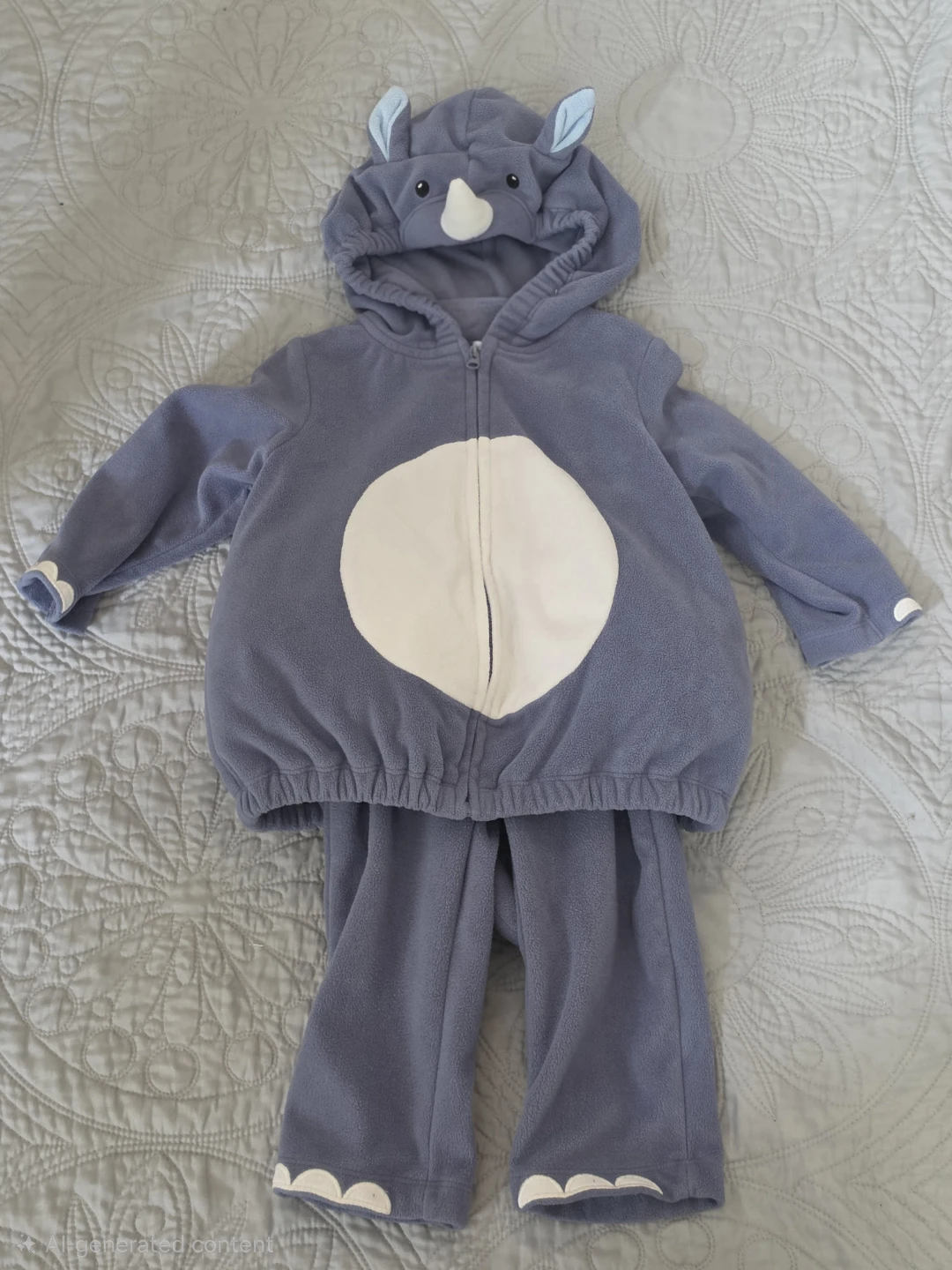Toddler Rhinoceros Fleece Costume Set