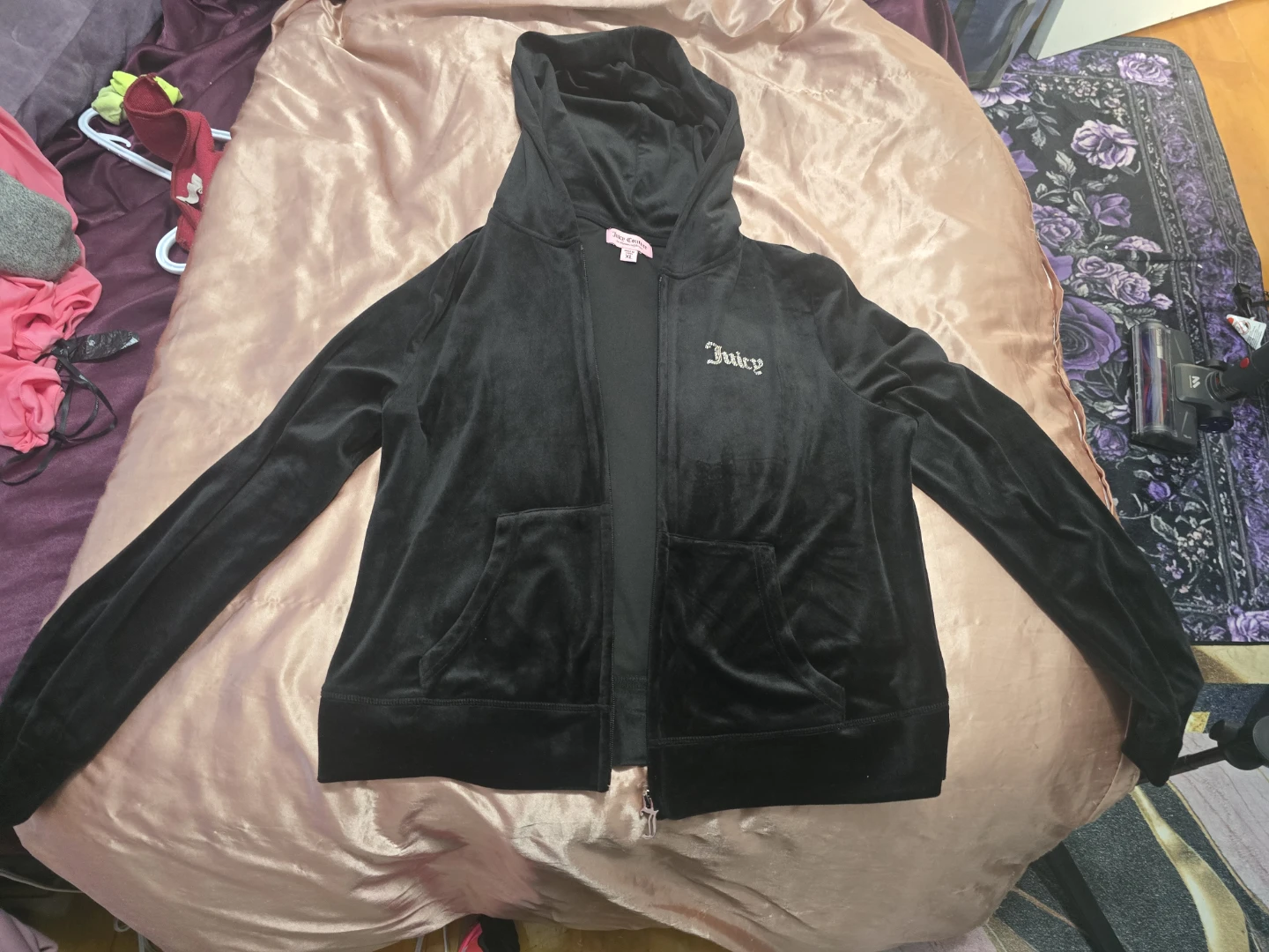 Juicy Couture Black Velour Hoodie
