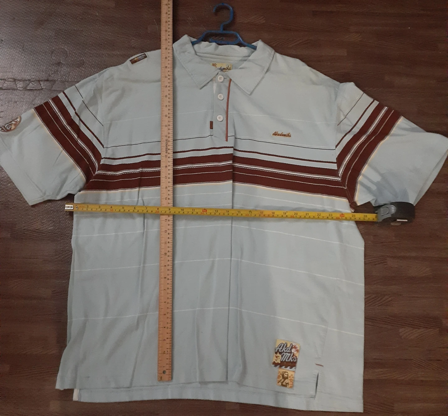 Akademiks Striped Polo Shirt - 3XL VINTAGE Y2K