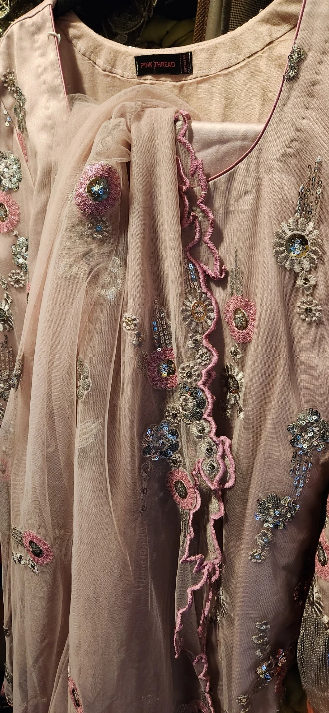 Lilac Net  Embroidered  plazo suit - photo 4
