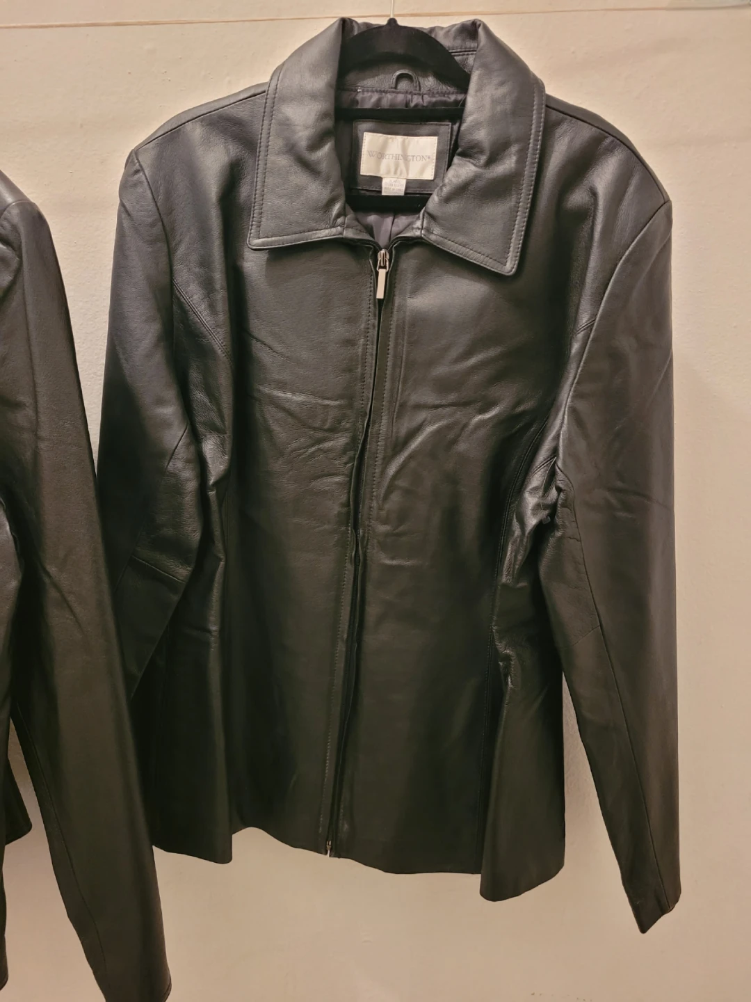 New Women's Worthington Black Leather Jacket XL