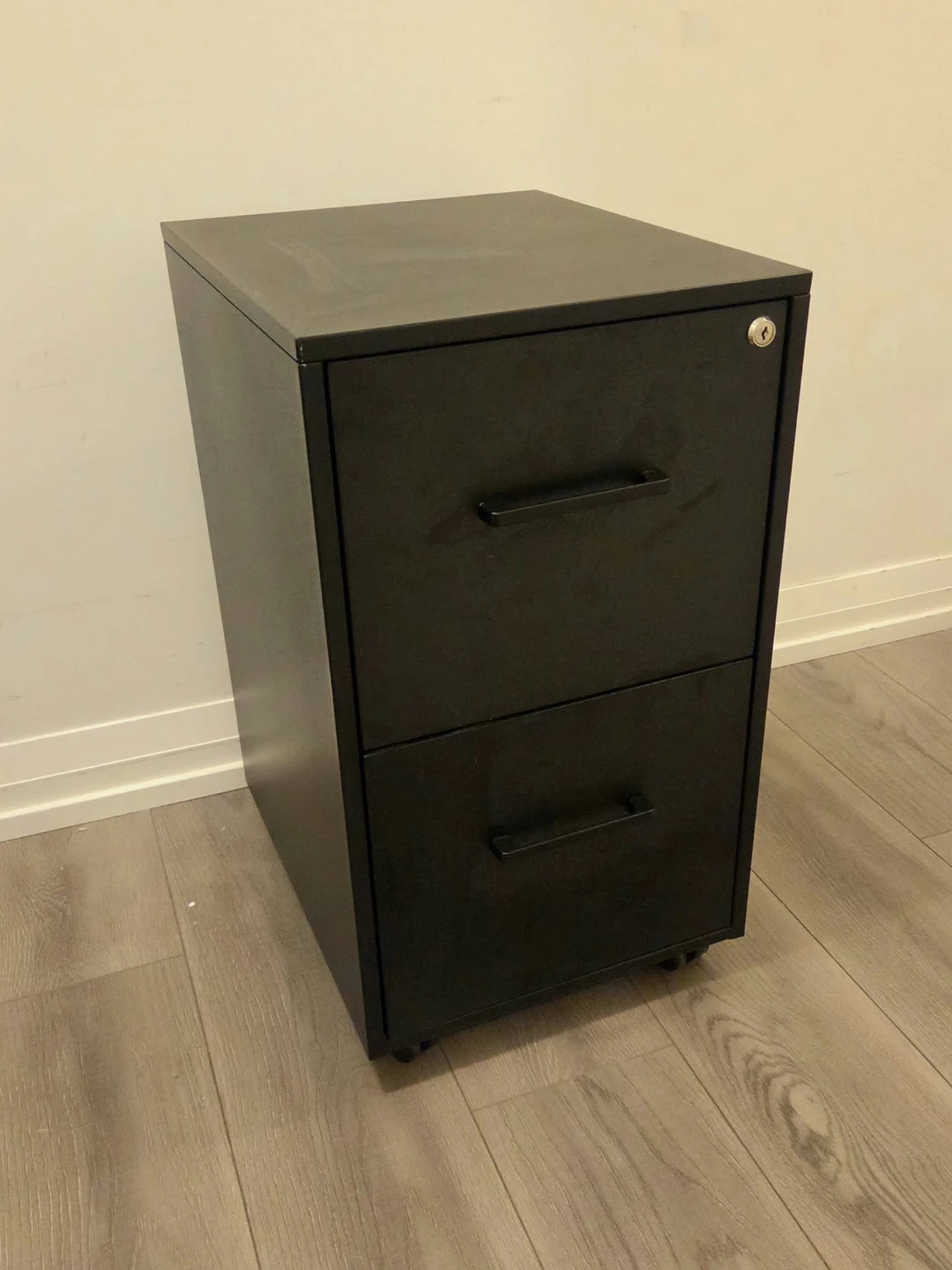 Black 2-Drawer Filing Cabinet