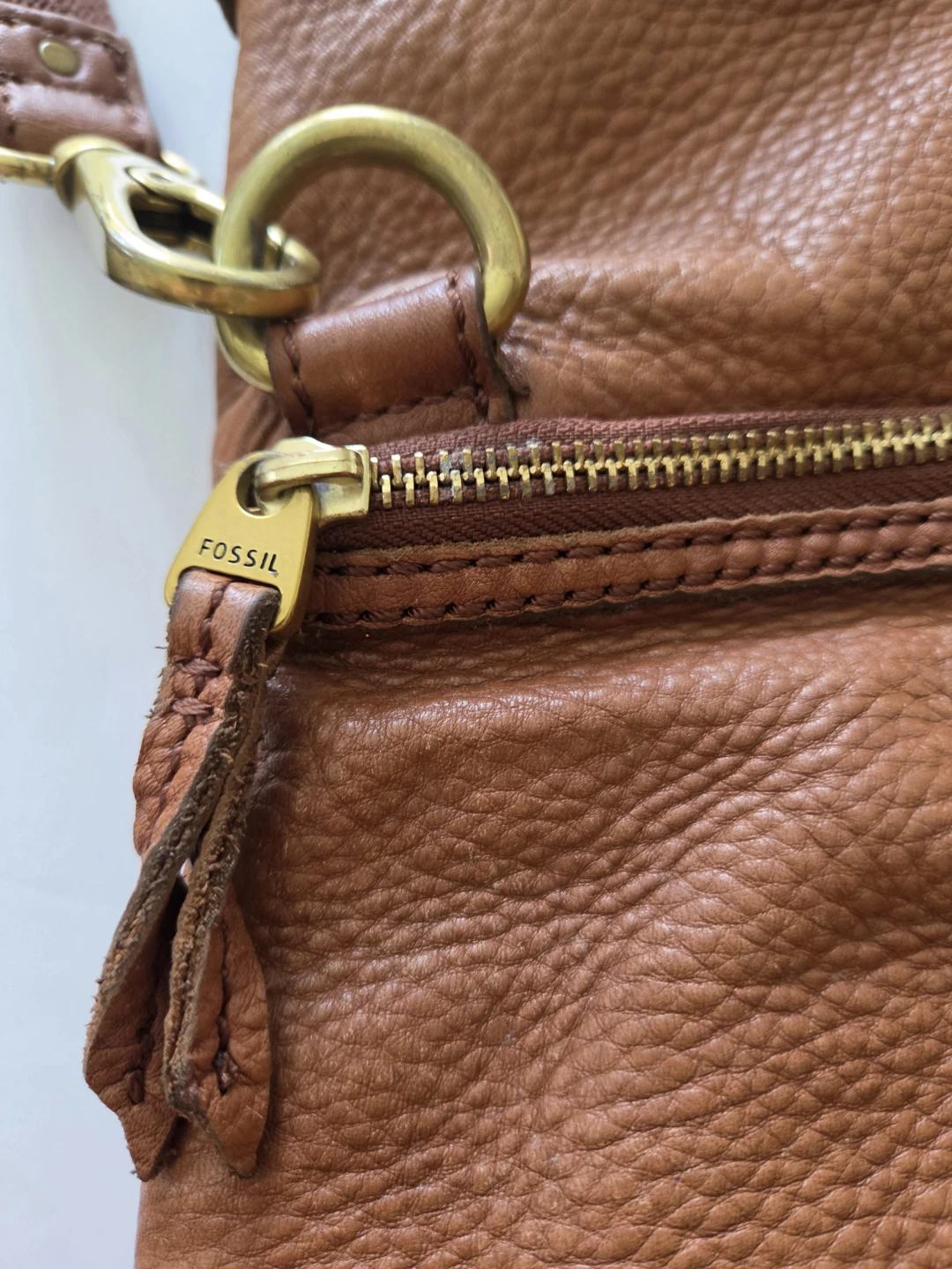 Fossil Brown Leather Tote Bag - photo 2
