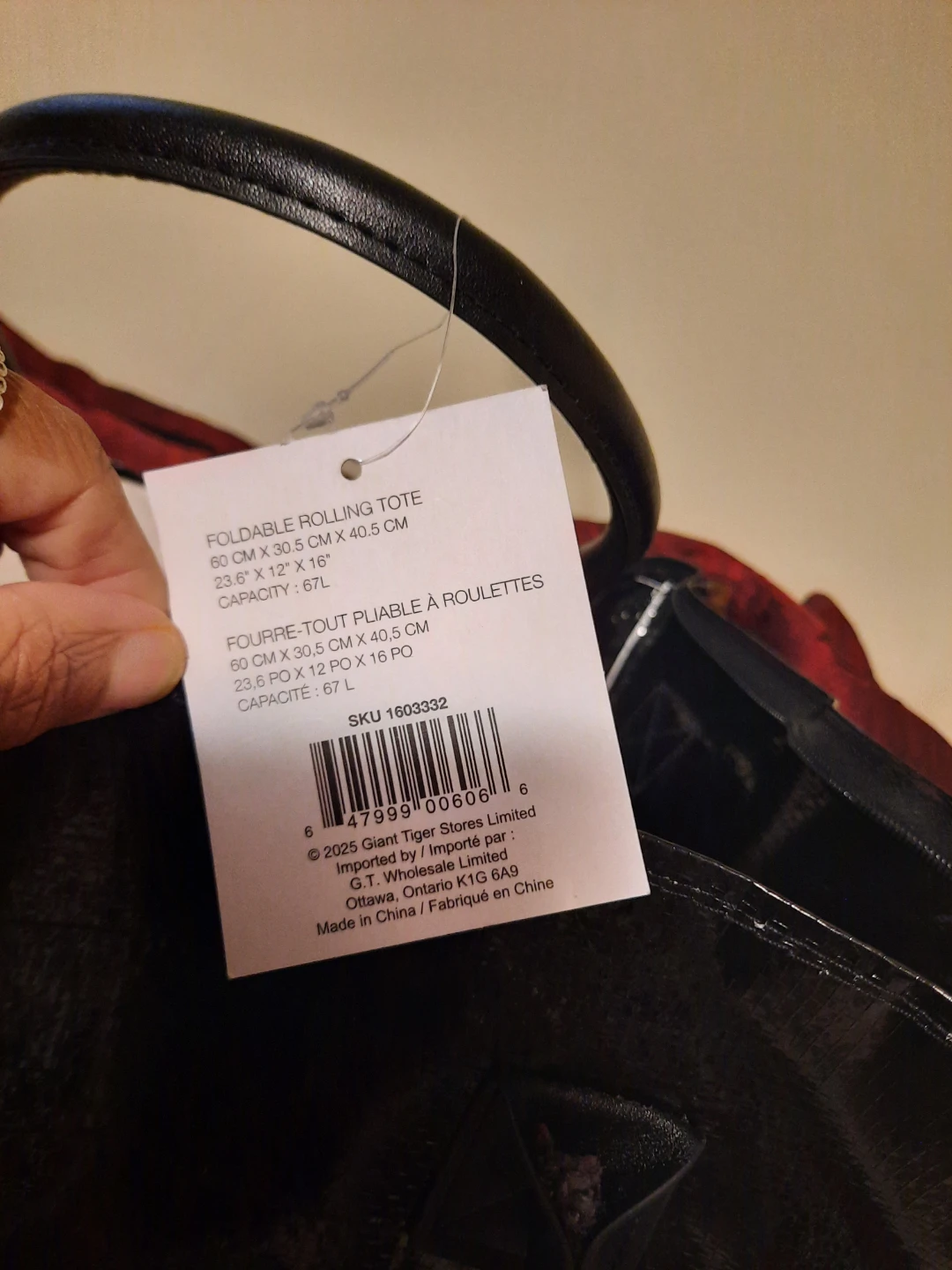 NWT LARGE Collapsible Shopping Tote cart bag - photo 4