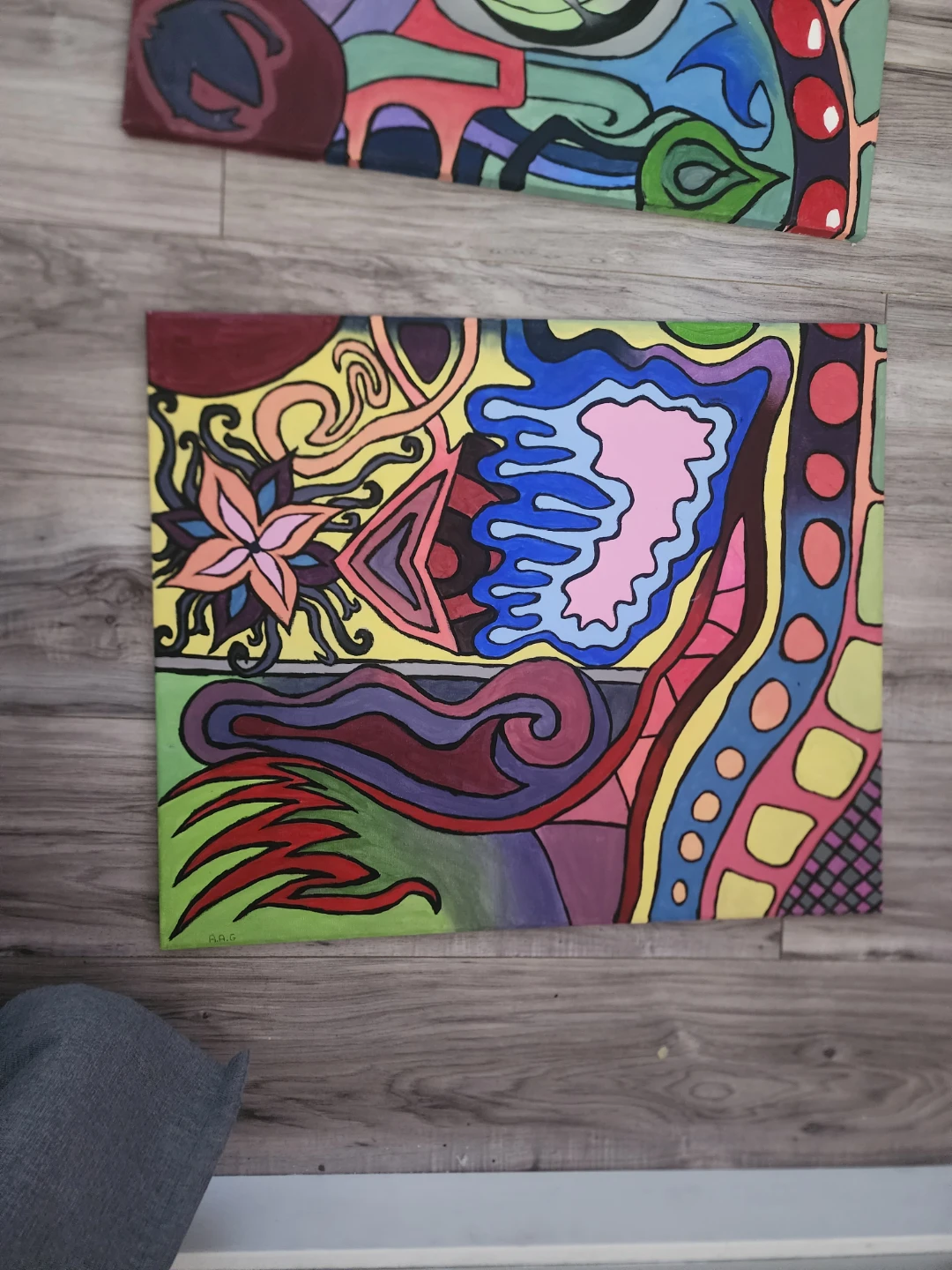 Abstract 3-Piece Canvas Painting - photo 4