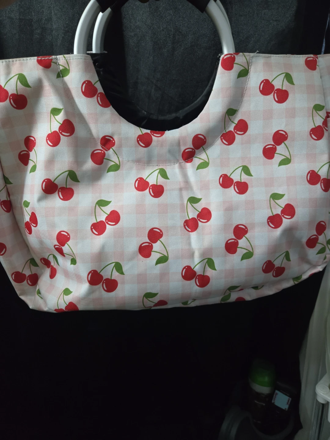 Cherry Print Gingham Handbag - photo 2