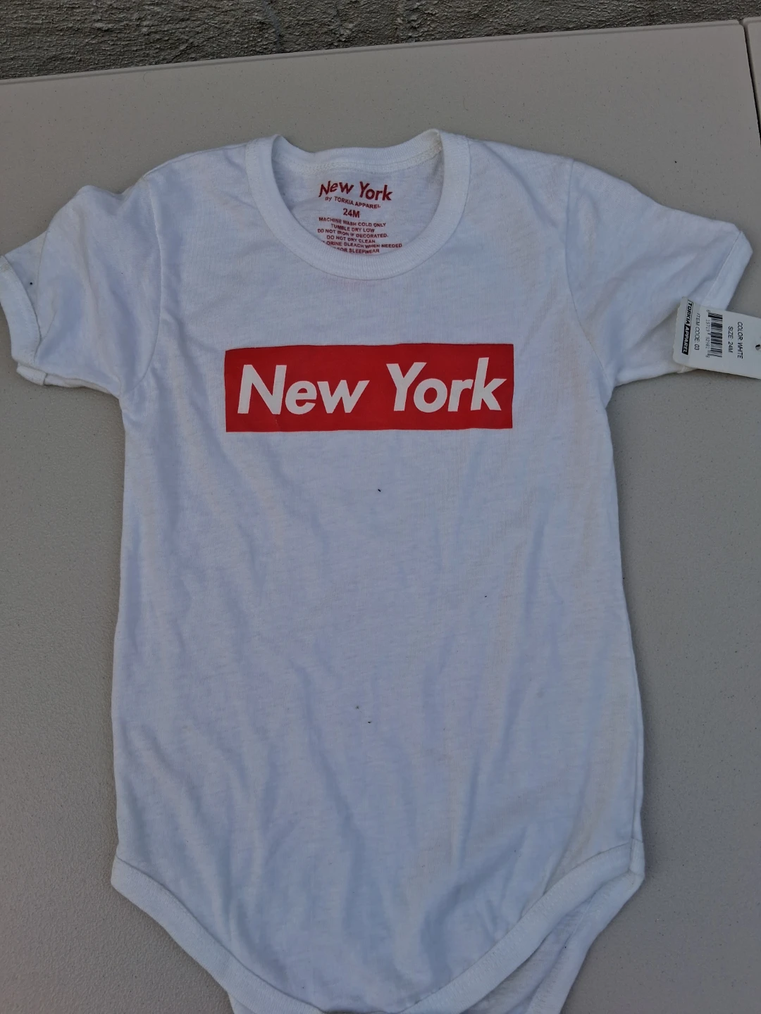 Torkia Apparel New York Baby Bodysuit 24M