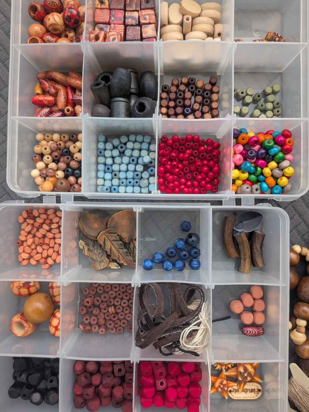 Assorted Wooden Craft Beads and Jewellery Supplies - photo 3