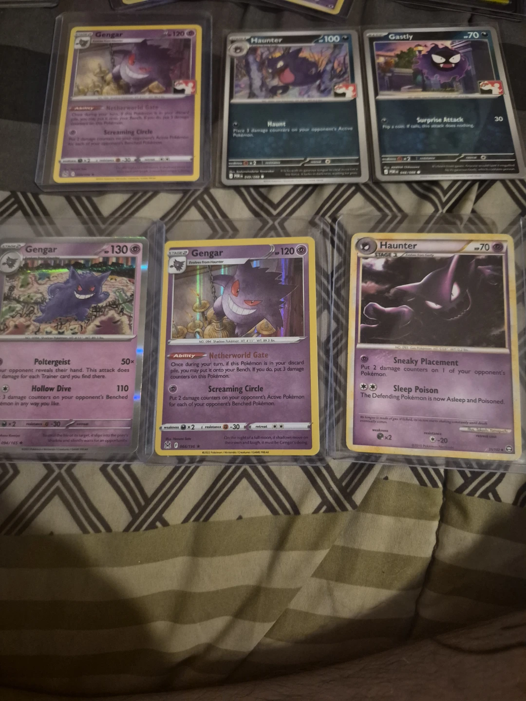 Collection of Gengar Pokémon Trading Cards