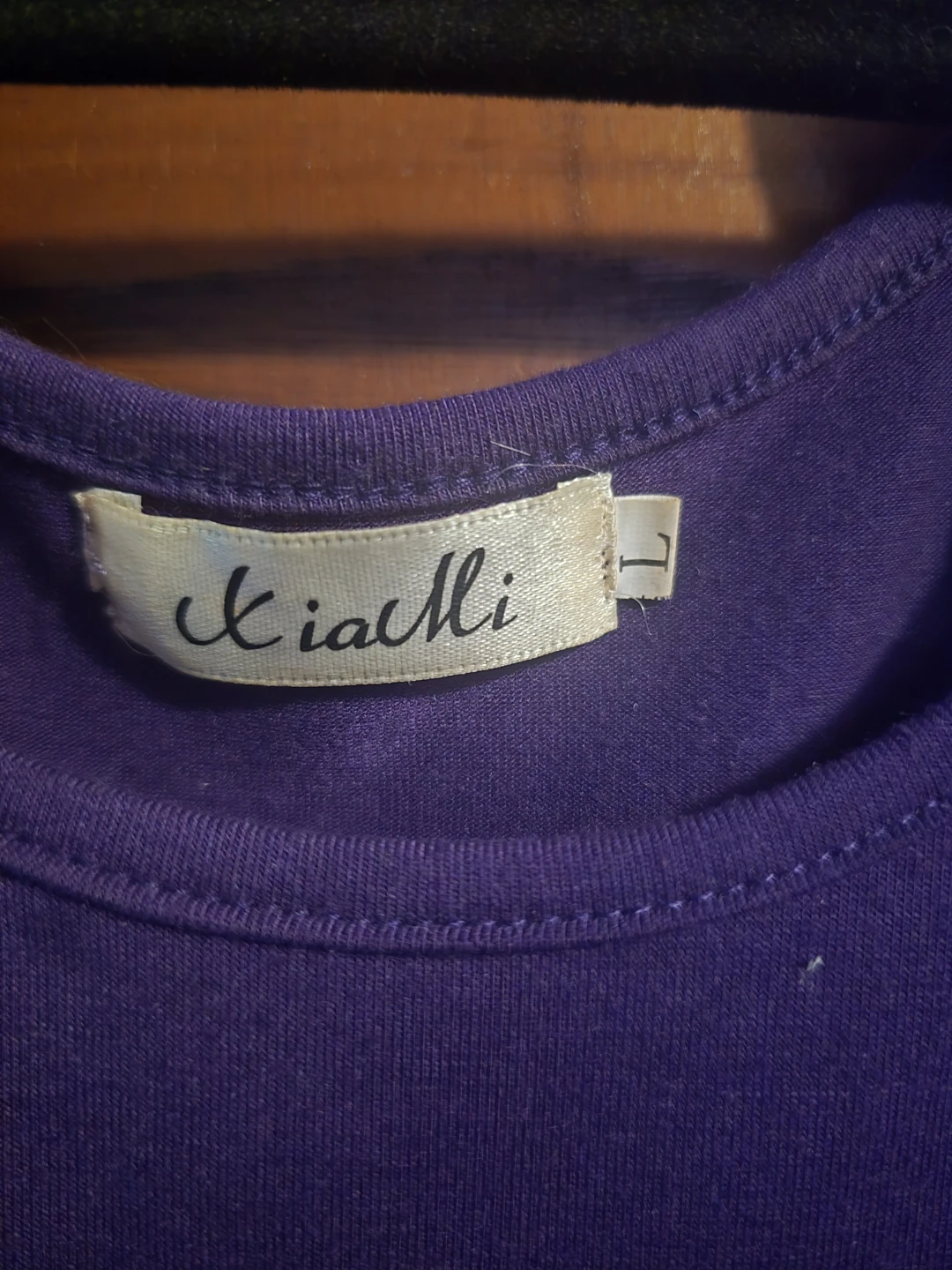 XiaMi Purple Lace Asymmetrical Long Sleeve Top - photo 2