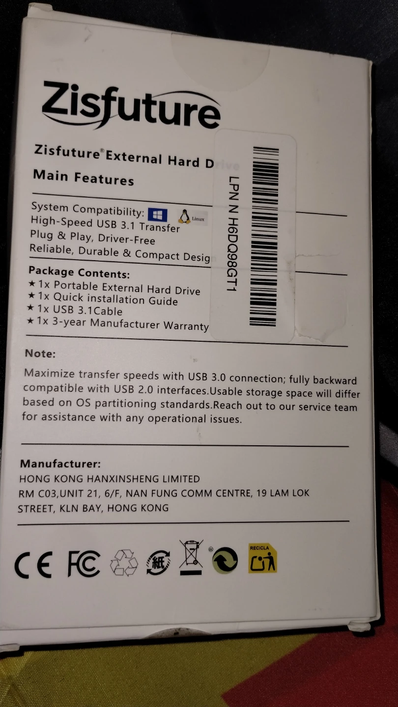 Zisfuture USB 3.1, 500GB External Hard Drive - photo 3