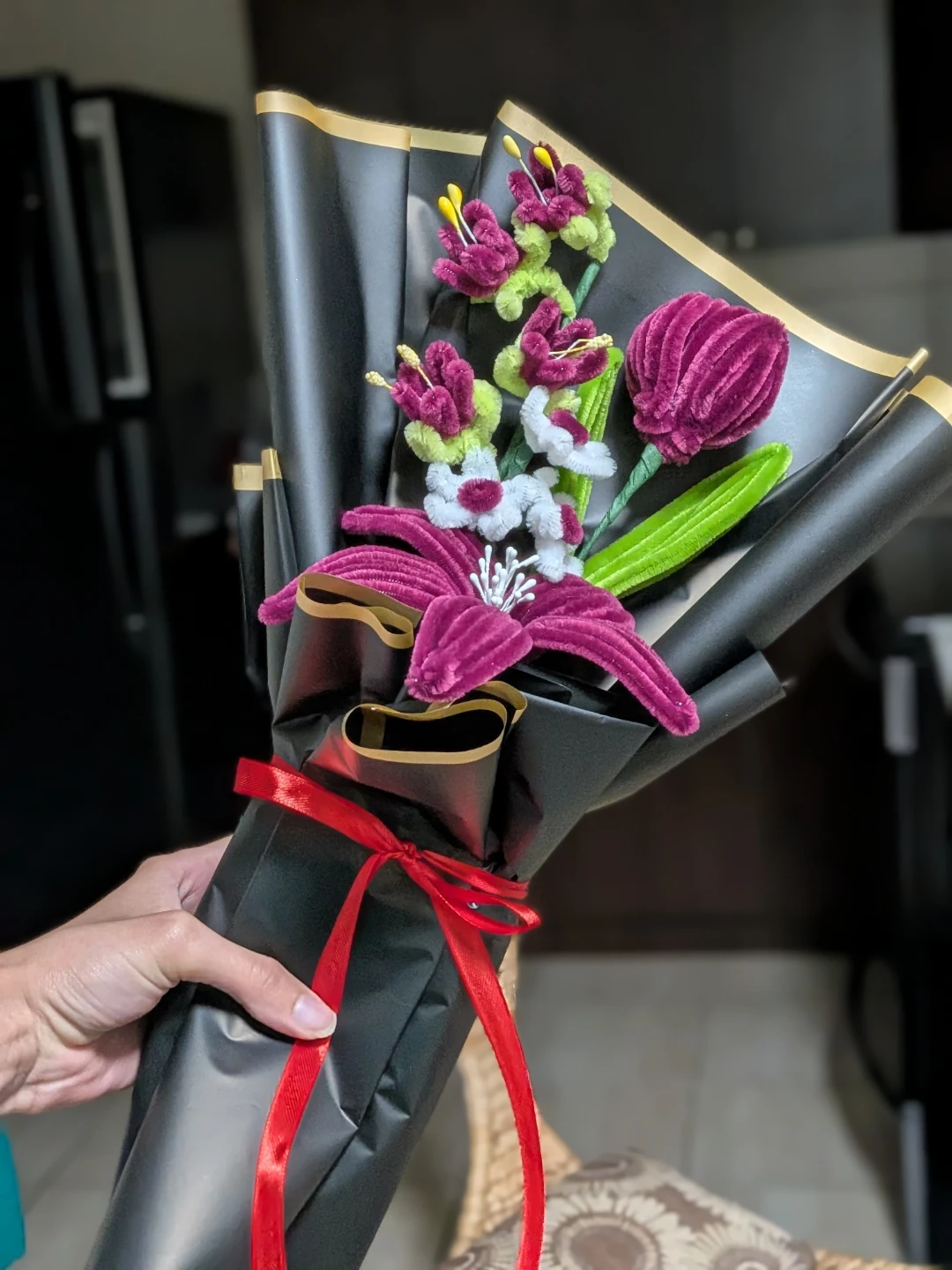 Nush customized Handmade Pipe Cleaner Flower Bouquet - photo 3