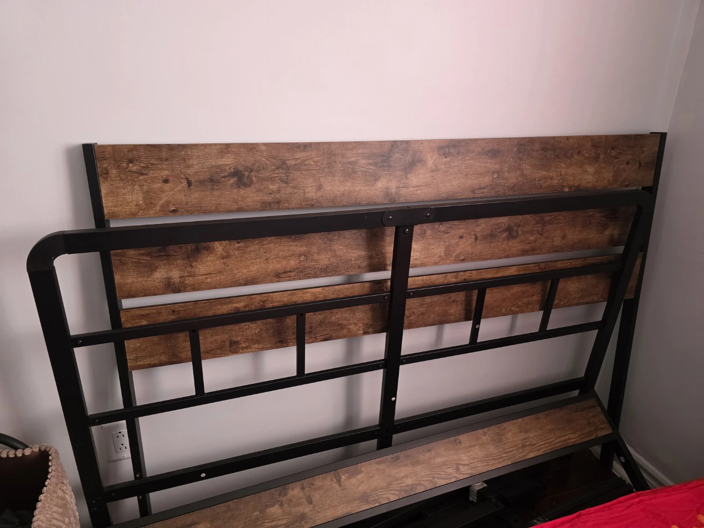 Industrial Style Bed Frame .Queen size. 2 bed frame and 1 table. - photo 3