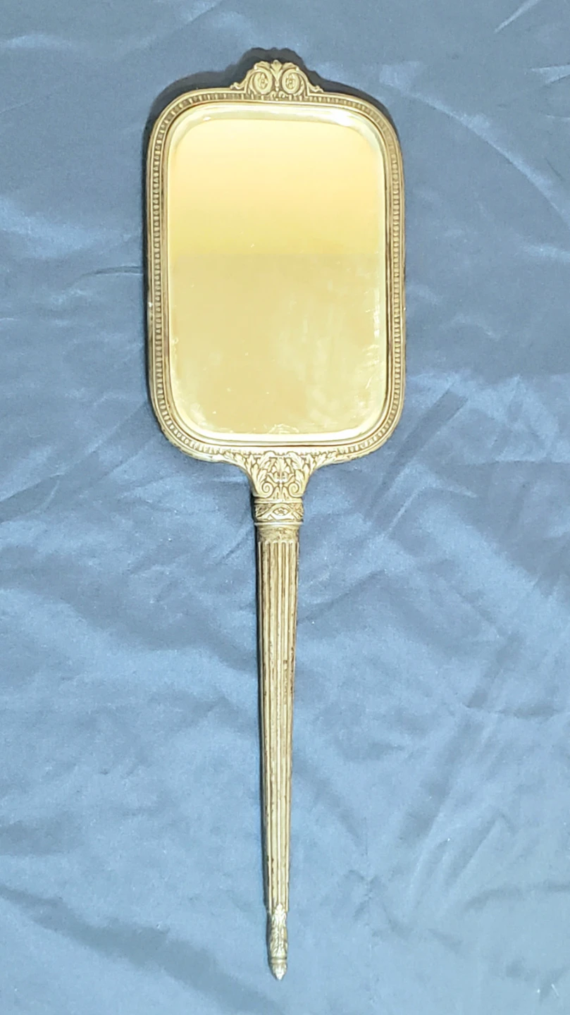 Antique Sterling Silver Vanity Hand Mirror