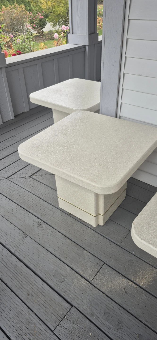 Stone Finish Coffee Table and Matching Side Table Set - photo 2