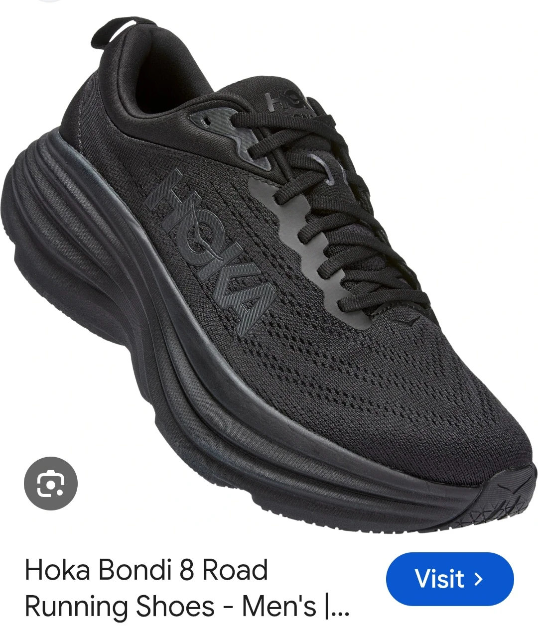 Hoka Bondi 8 Running Shoes - Black, Men's 9.5 2E
