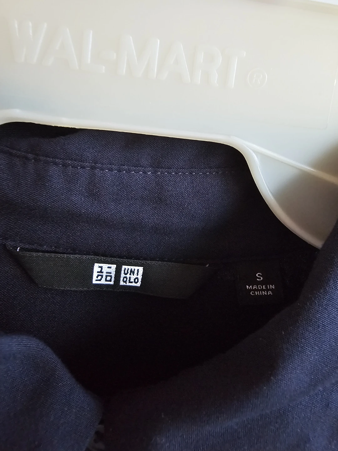 Uniqlo Navy Long Sleeve Button-Up Shirt - photo 2