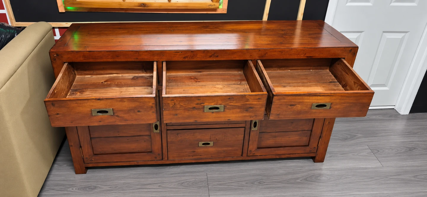 Rustic Wood Buffet Sideboard - photo 5