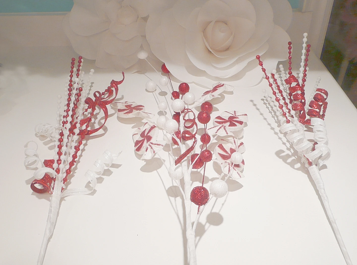 Set of 3 Christmas Holiday Decorative Sprays