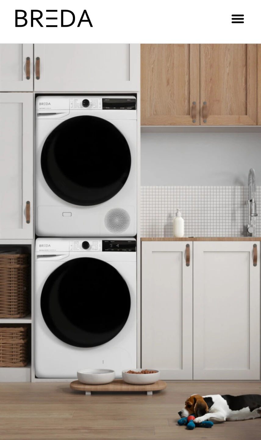 Breda Front Load Washing Machine and Vented Dryer