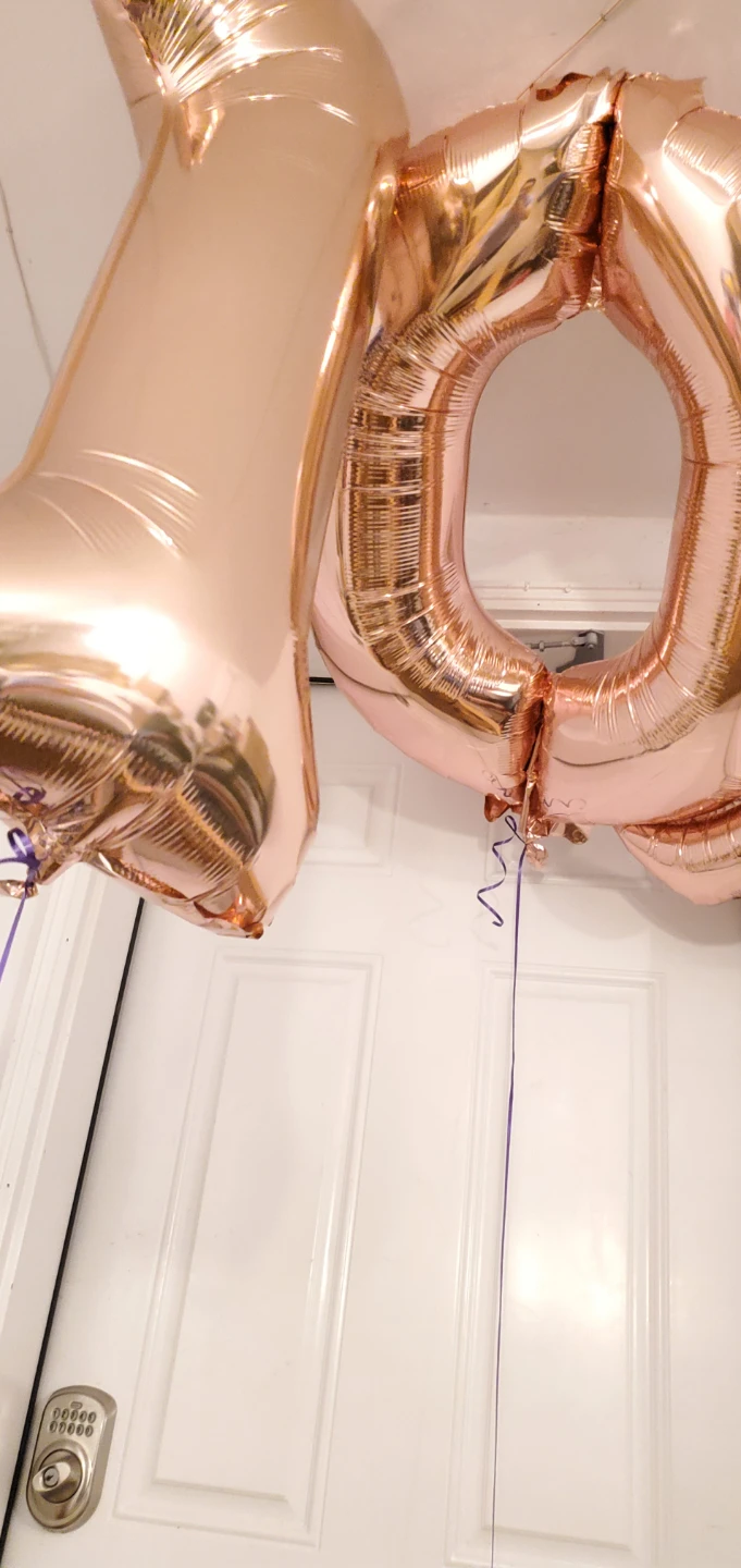 Rose gold 10 number balloons - photo 2