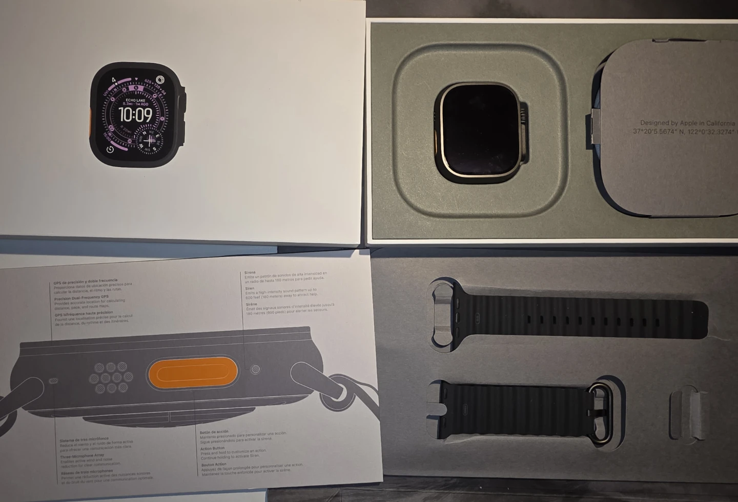 New Apple Watch Ultra 3 49mm Black  Ti with  Black Ocean Band